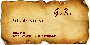 Glaub Kinga névjegykártya