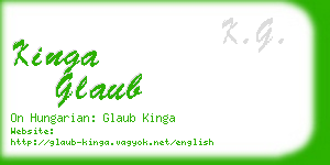 kinga glaub business card